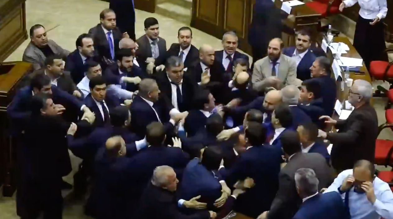 Armenia MPs Trade Punches On Live TV